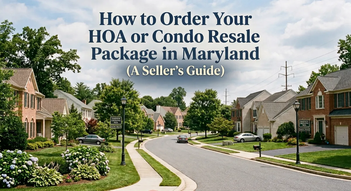 How to Order Your HOA or Condo Resale Package in Maryland (A Seller's Guide)