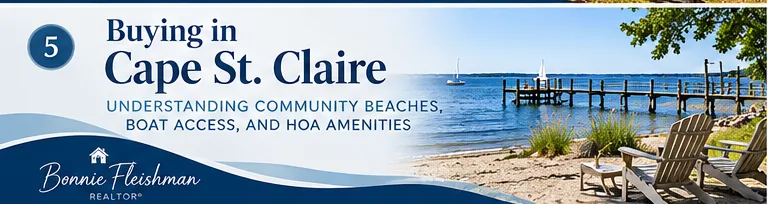 Beaches, Boat Access and Community Amenities of Cape St Claire Maryland