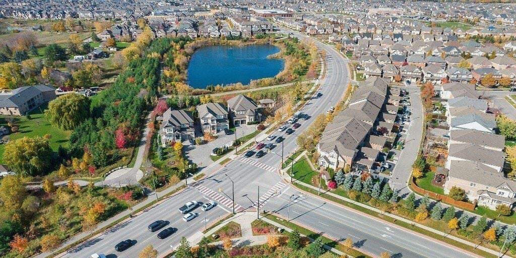 Aerial Image of a community located in Caledon, Ontario