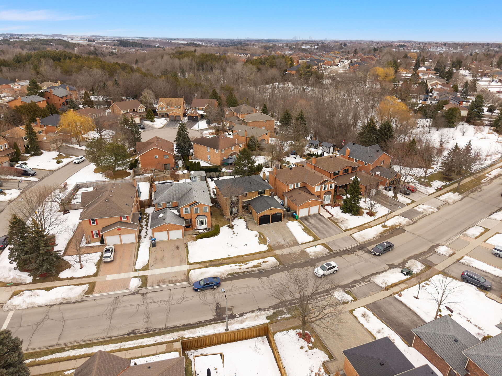 Aerial image of a subdivision located in Bolton North, Caledon