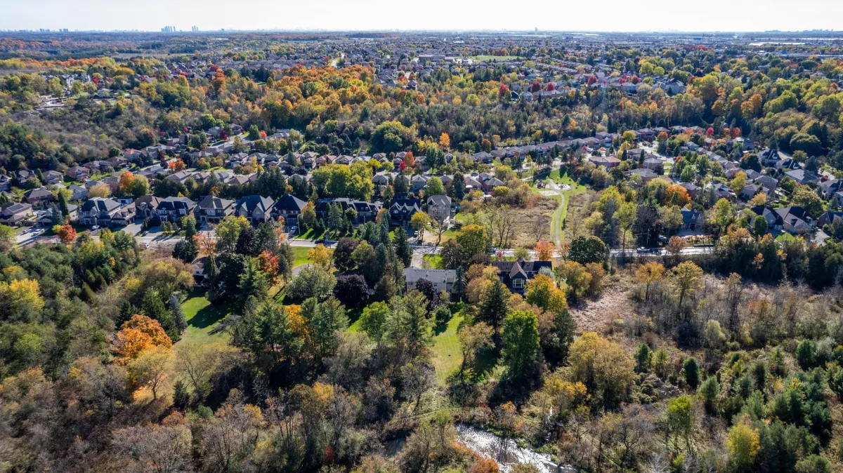 Aerial Image of an estate subdivision located in Bolton East, Caledon