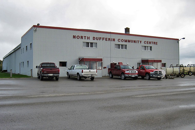 Honeywood's Arena and North Dufferin Community Centre located in the Honeywood area of Mulmur Township