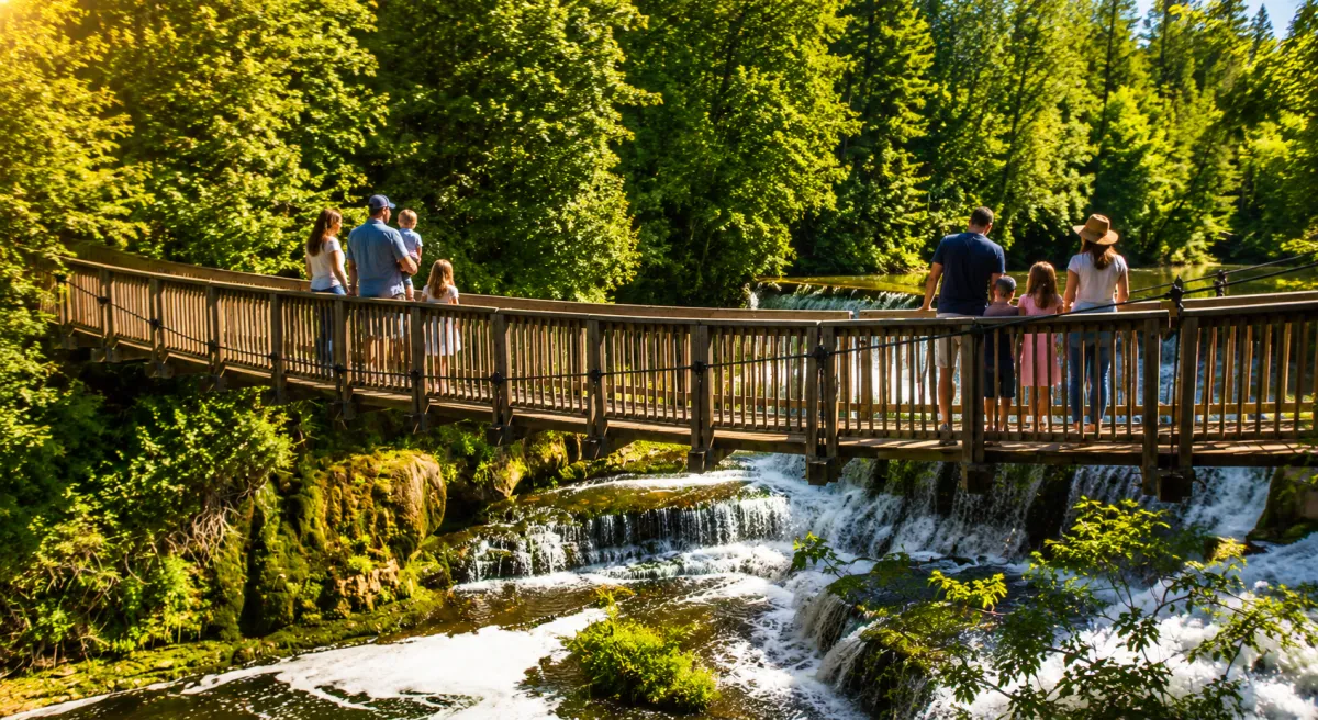 Image of a bridge over water in the Caledon area