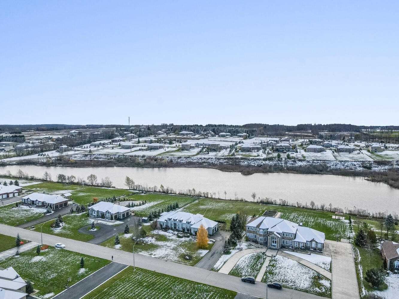 An aerial image of the estate community located in the Ospringe area of Erin