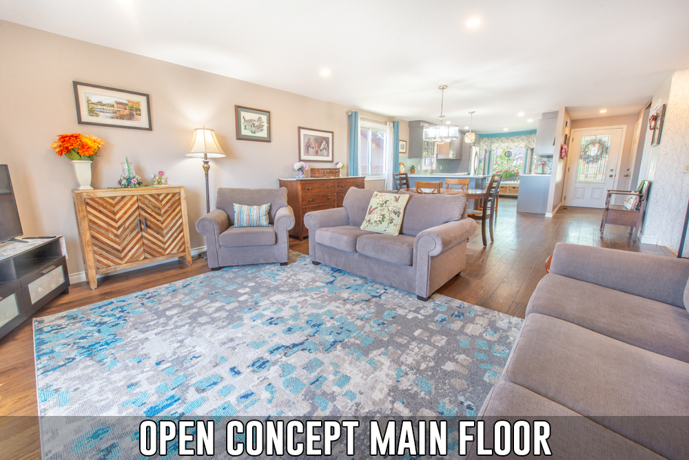 Open concept main floor of 153 Oneida Place in Kitchener