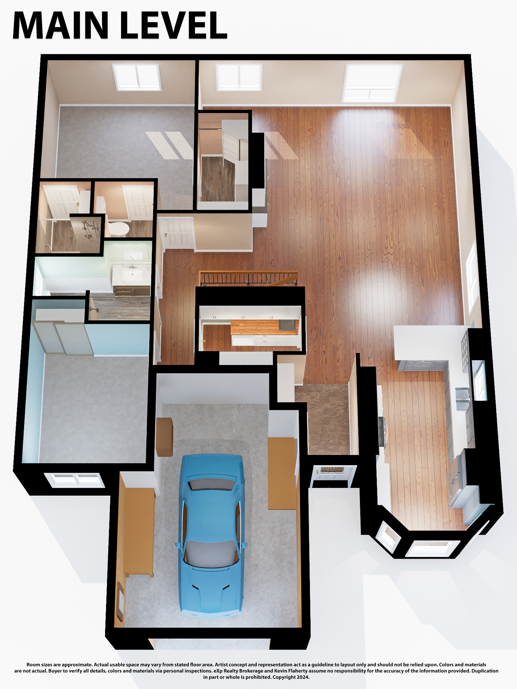 VR Floor Plans of the Main level of 153 Oneida Place, Kitchener