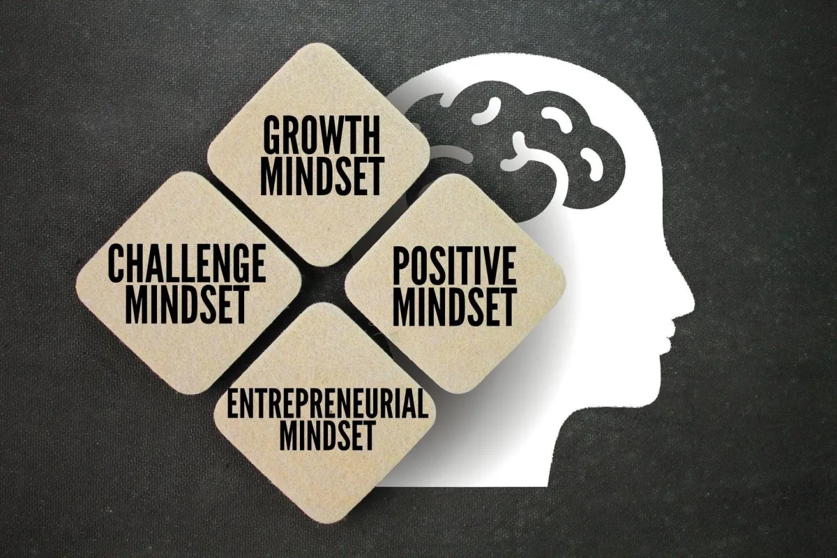 Different types of mindet - growth, challenge, positive, entrepreneurial.