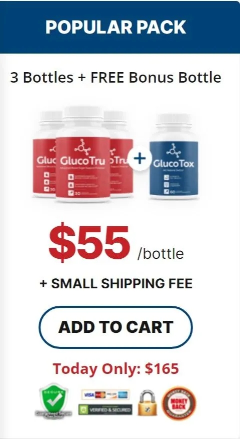 GlucoTru 3 Bottles price