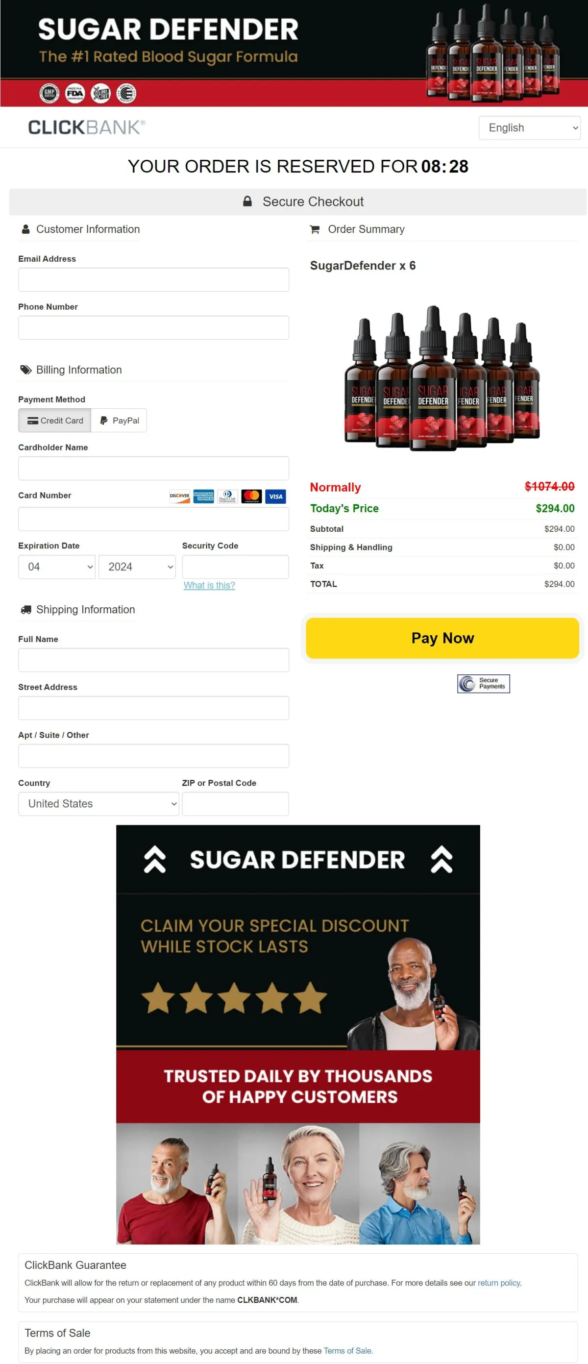 Sugar Defender Order Support