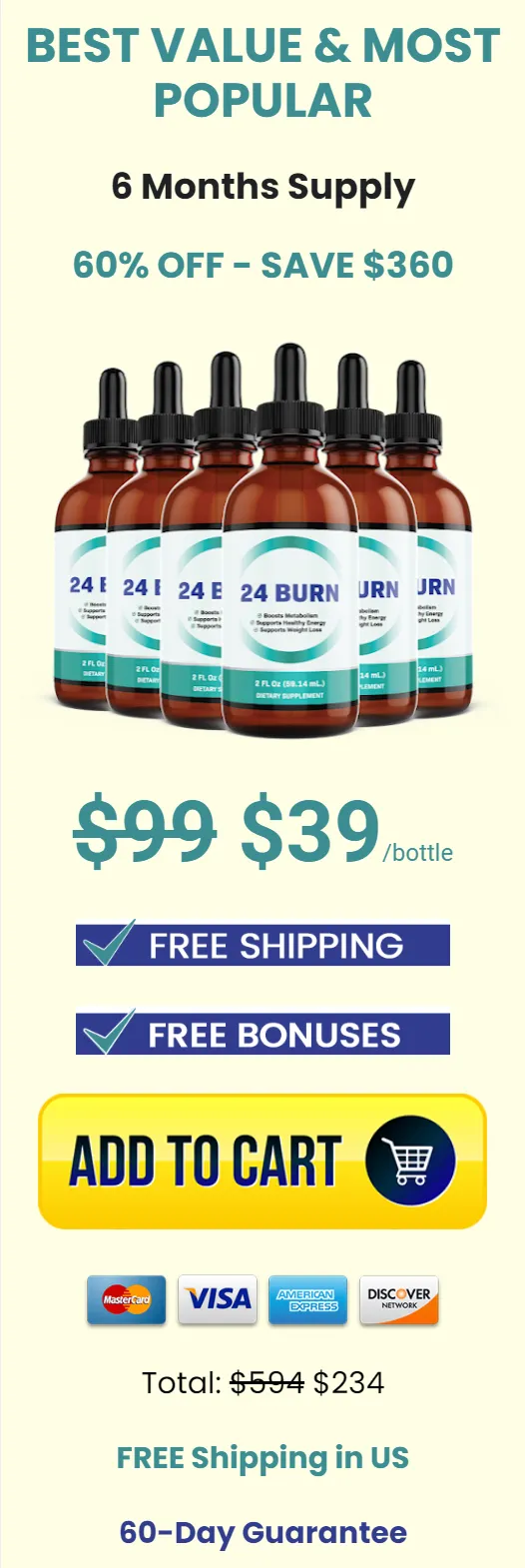 24 Burn buy 6 bottle 