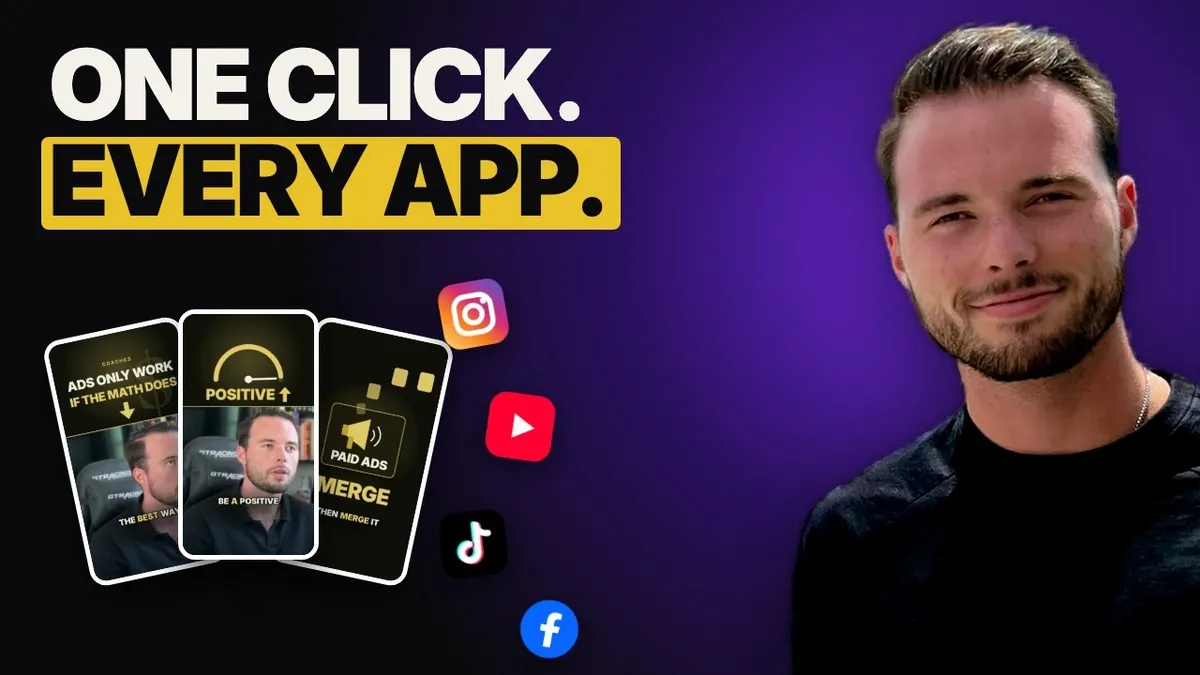 GoHighLevel social planner screen with Instagram, Facebook, YouTube and TikTok connected for one click posting