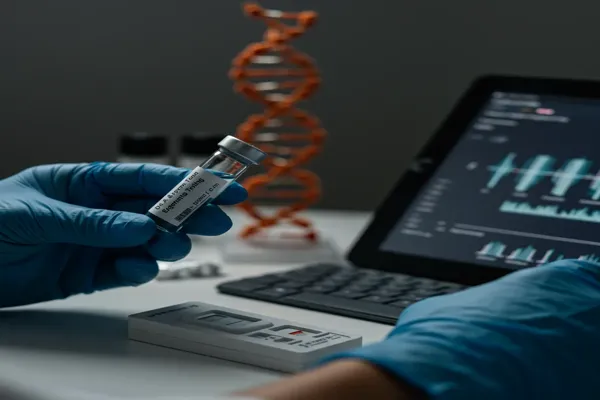 Professional conducting DNA methylation test in a laboratory setting