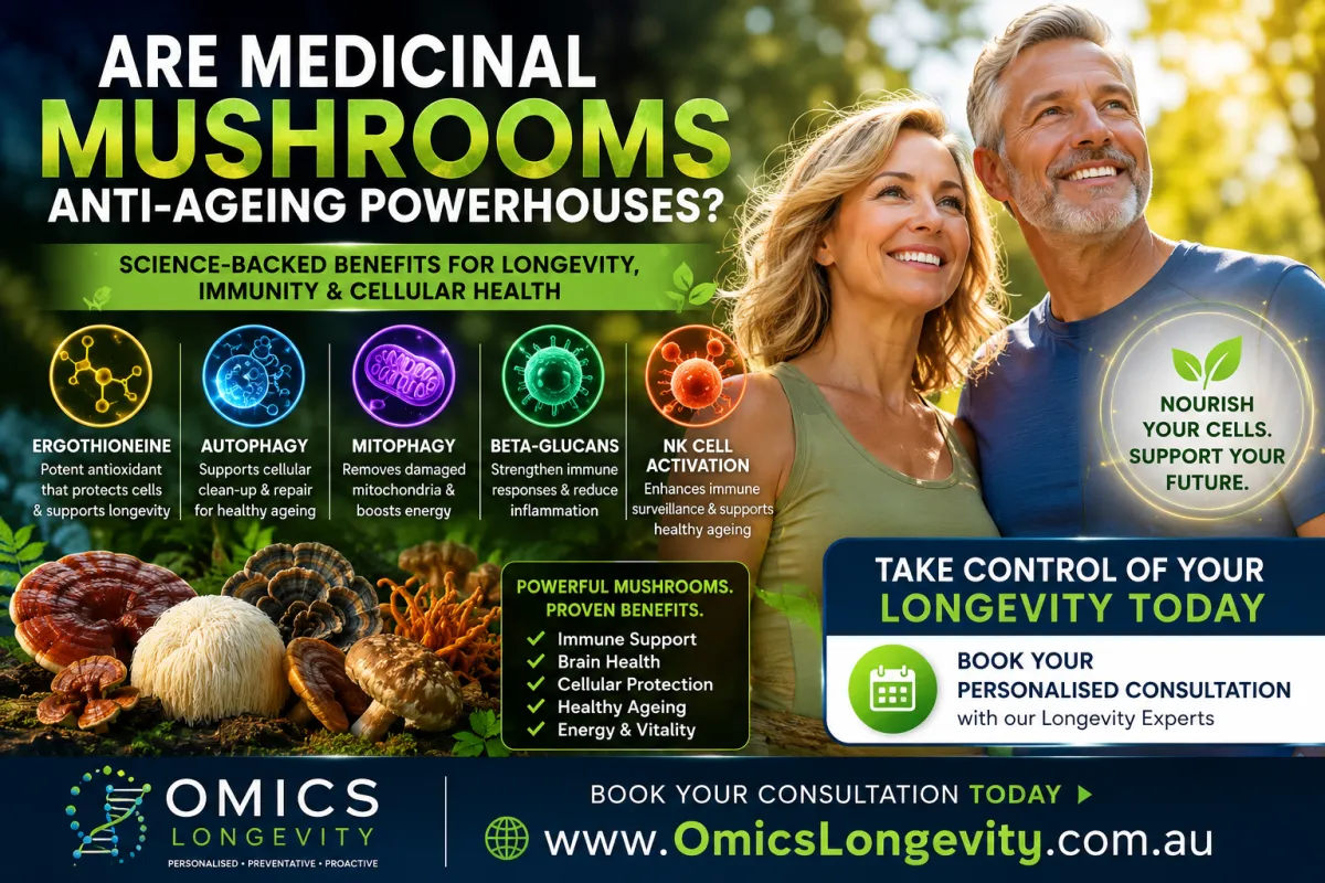 Medicinal mushrooms supporting healthy ageing and longevity