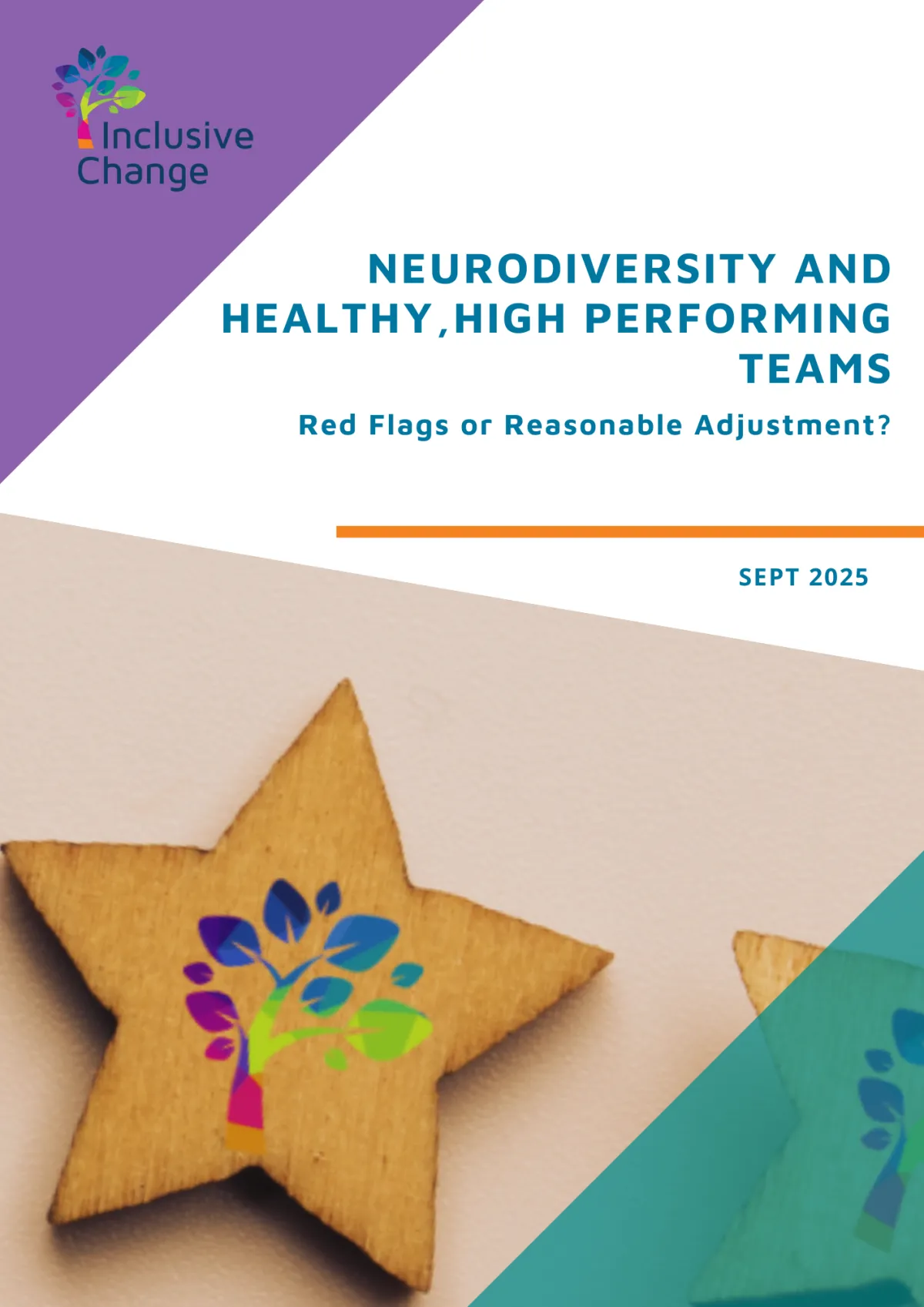 Inclusive Change Course Prospectus January 2025 cover with wooden star and tree logo