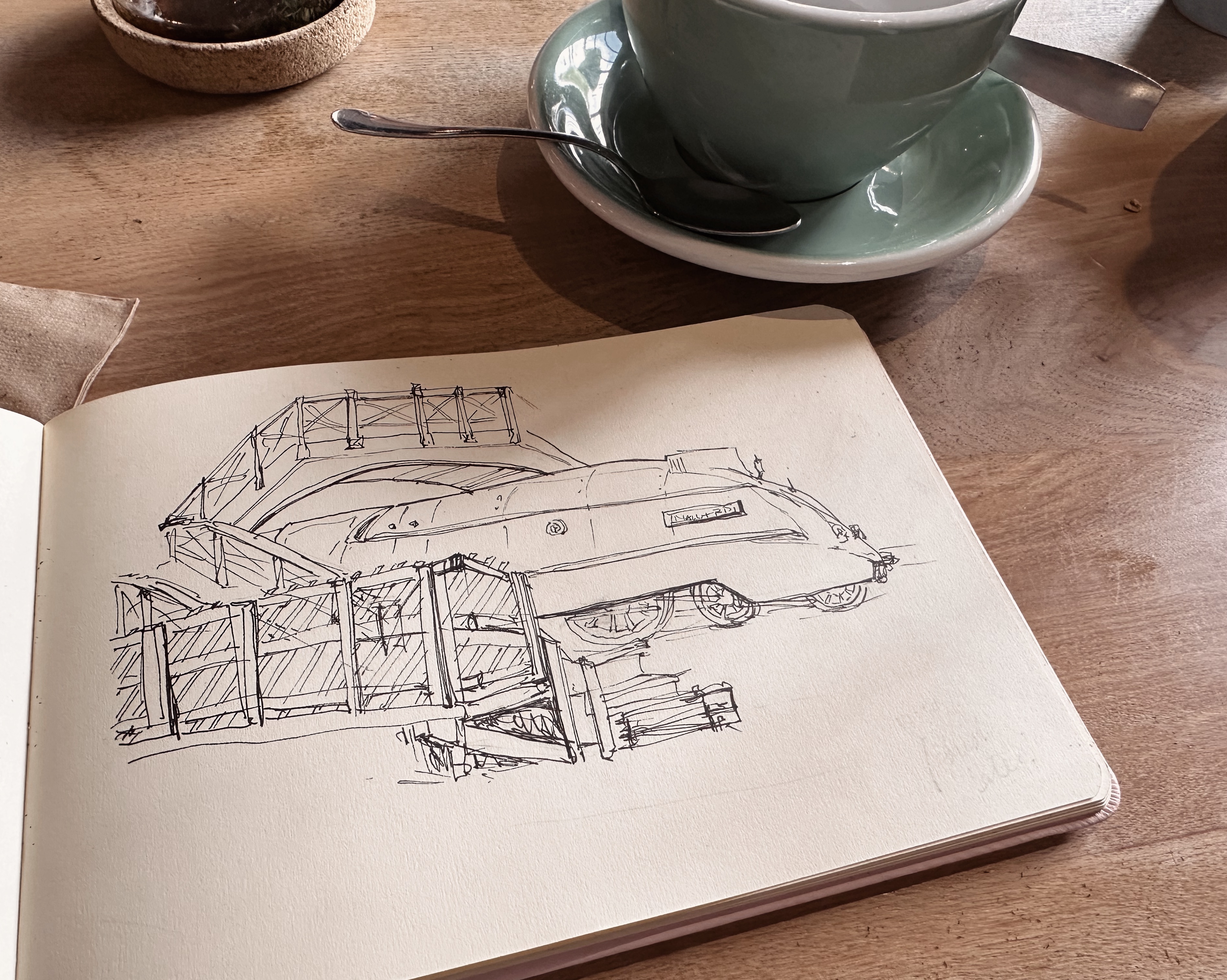 Urban sketching at York Railway Museum
