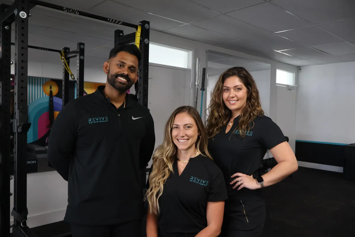 Revive physiotherapy team smiling. 