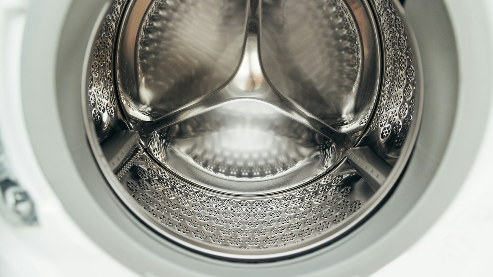 Inside view of a washing machine drum