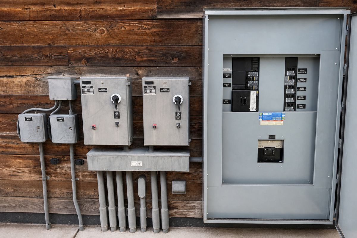 Electrician working on an electrical system