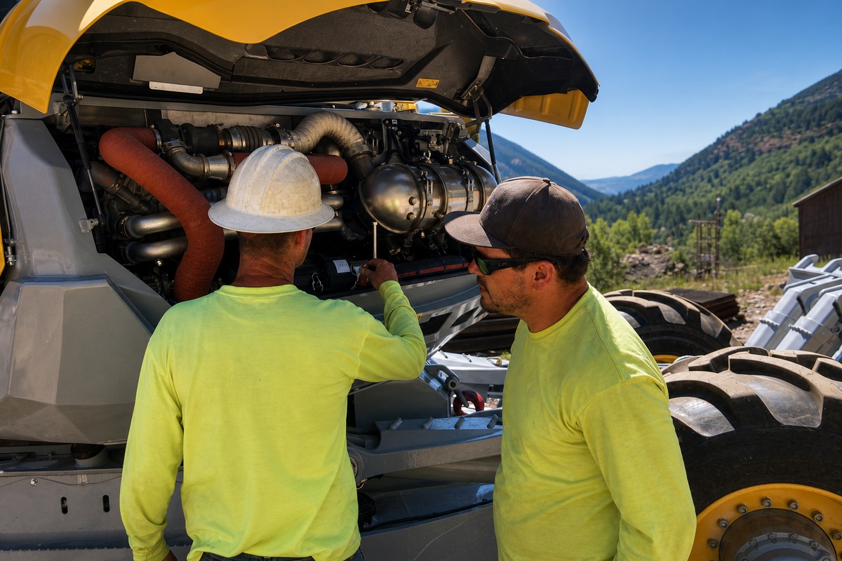 Mechanic working on a vehicle