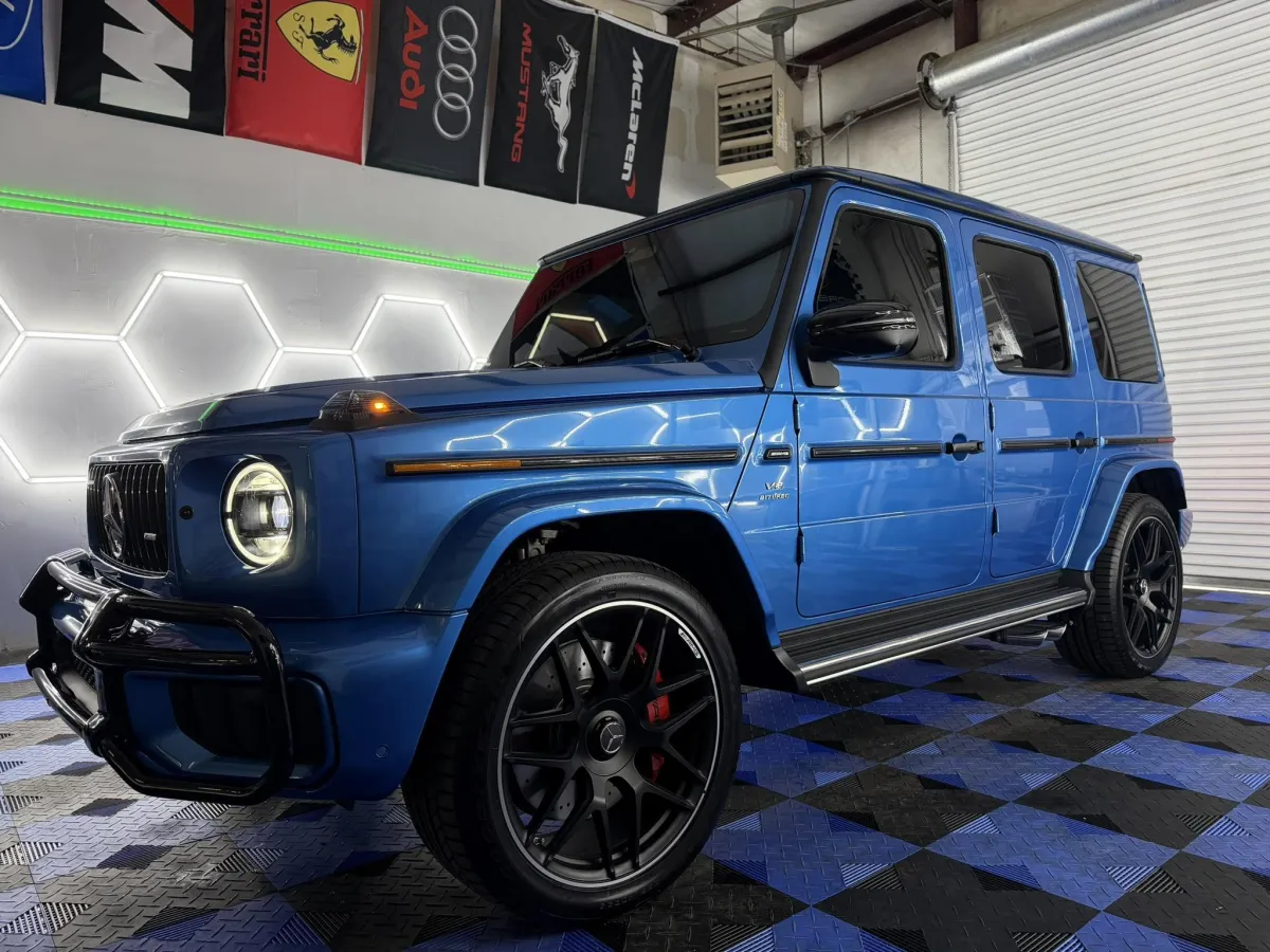 Tinted blue Mercedes G-Wagon at Venom Tint Acworth