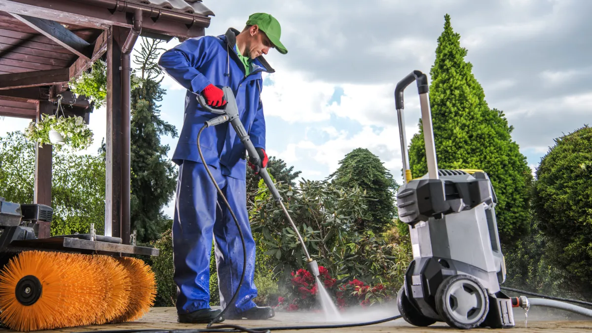 pressure washing a home in long beach california