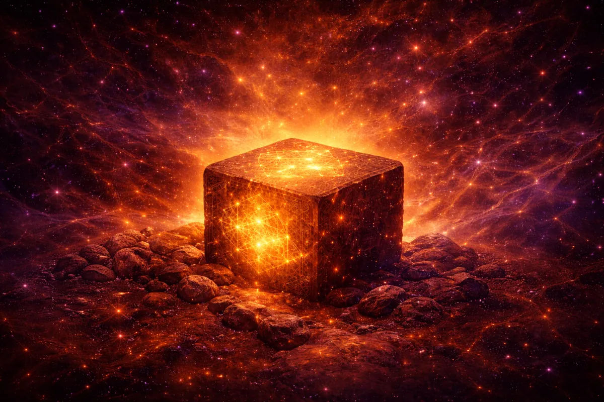 Founder portrait: a man in his early 40s in a half-body pose holding a notebook, warm studio office with blurred bookshelves in the background, soft directional lighting, photorealistic style conveying approachability and calm expertise.