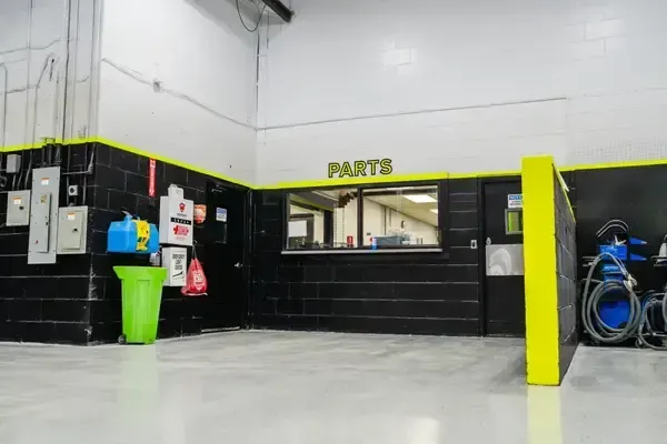 NEBR parts department service window inside facility