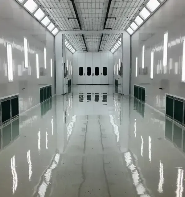 NEBR large commercial vehicle spray booth interior