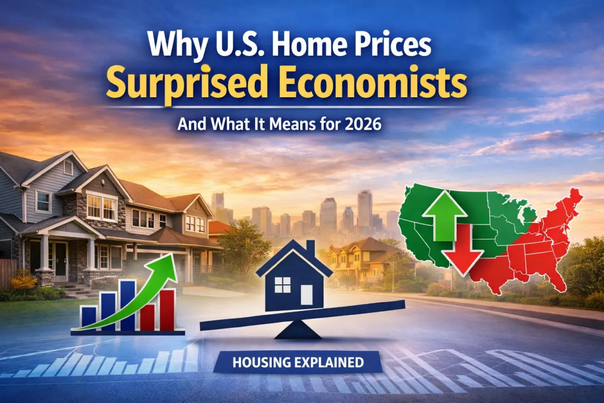 Why U.S. Home Prices Surprised Economists — And What It Means for 2026