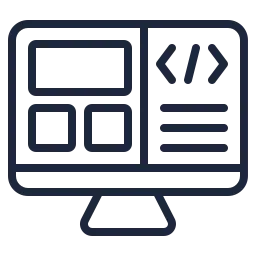 Web design laptop icon
