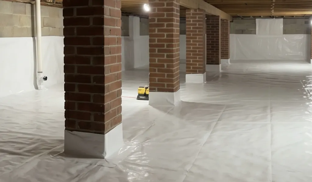 Crawl Space under a residual home of four beds and two baths.