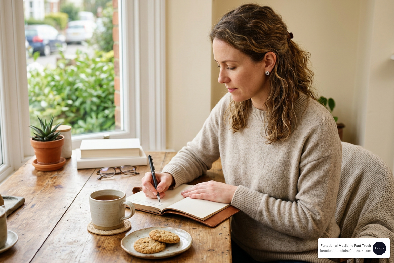 Tracking daily symptoms and meals in a journal