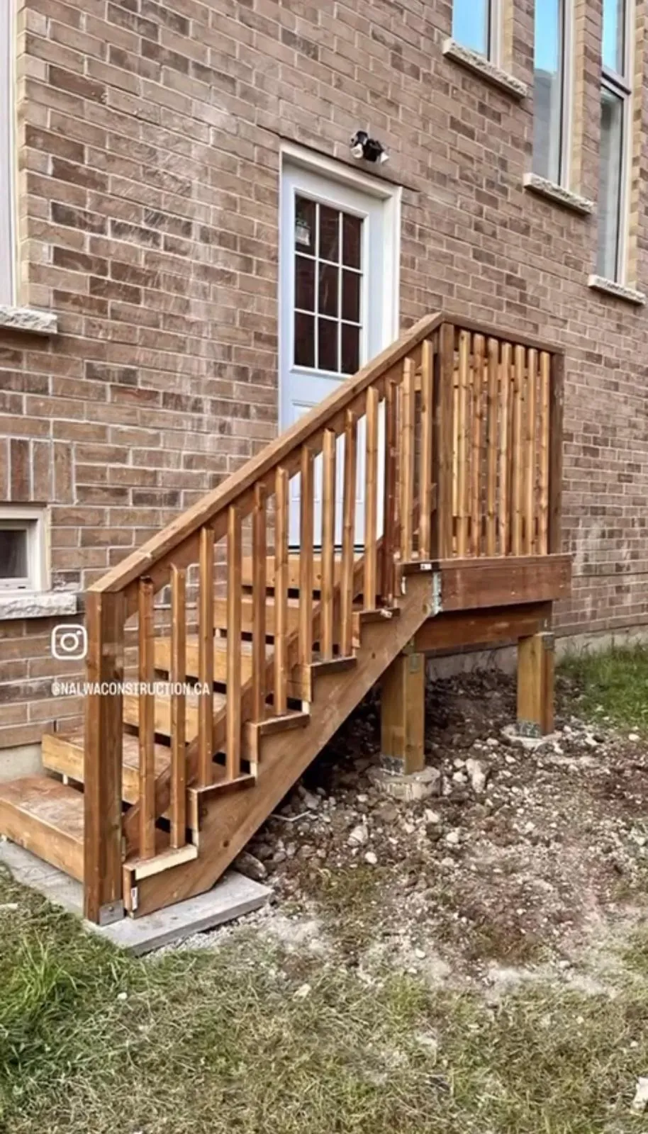 Side door with deck