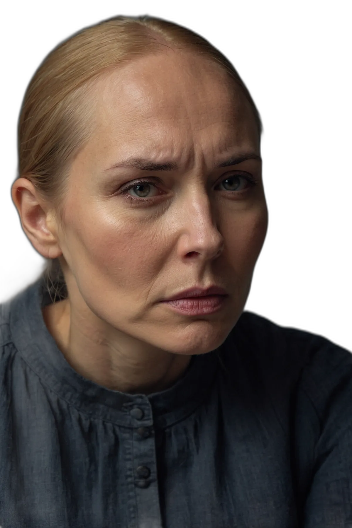 woman losing hair