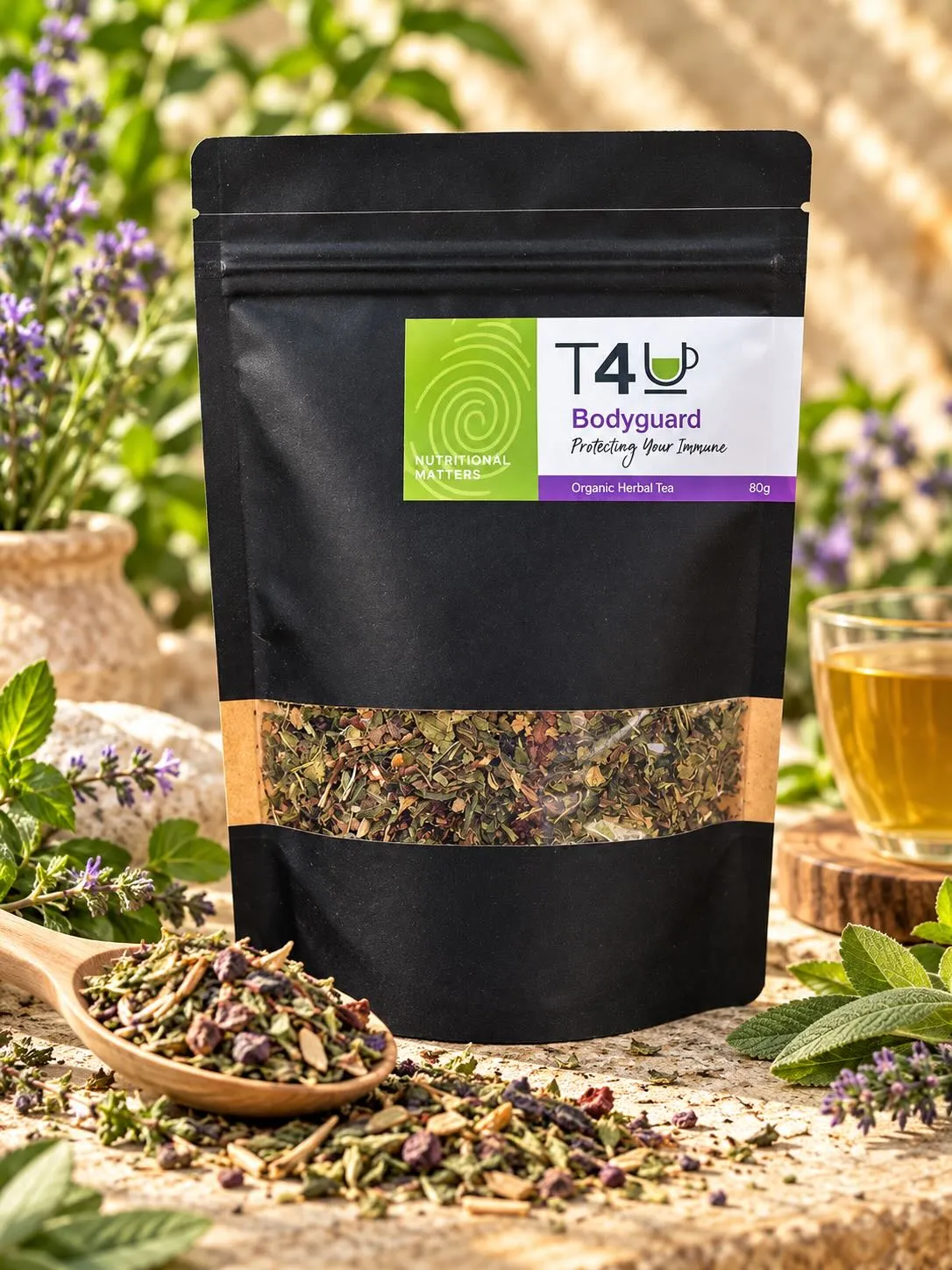 Immune health bodyguard T4U organic herbal tea blend