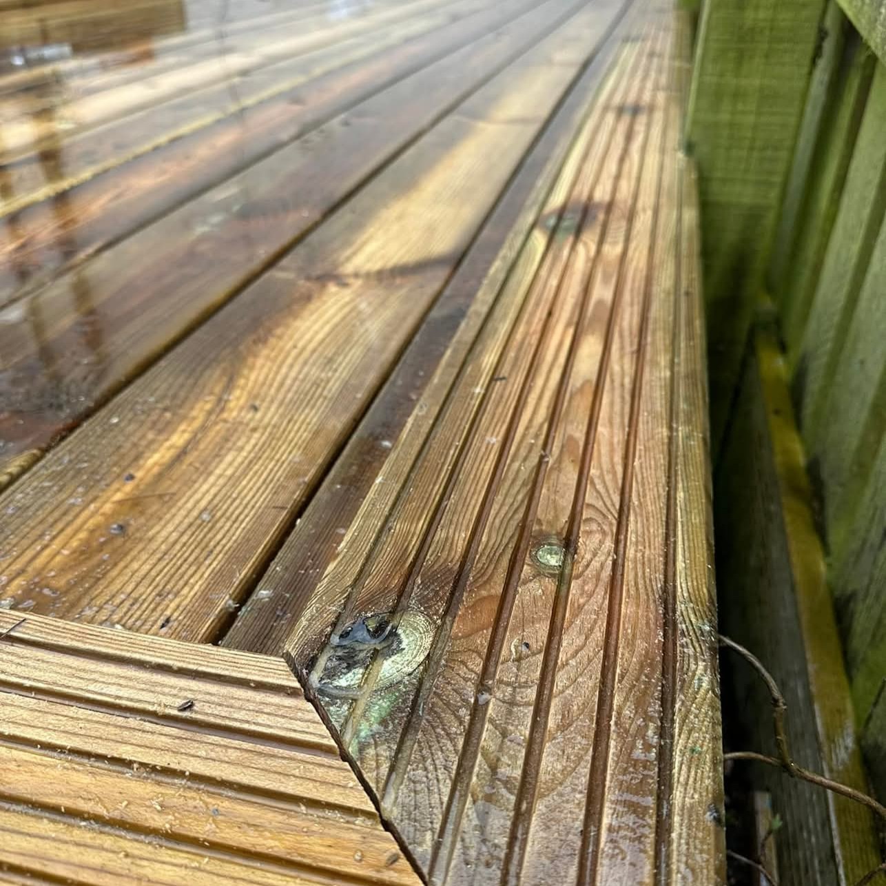 Timber garden decking installation by Equip2Save