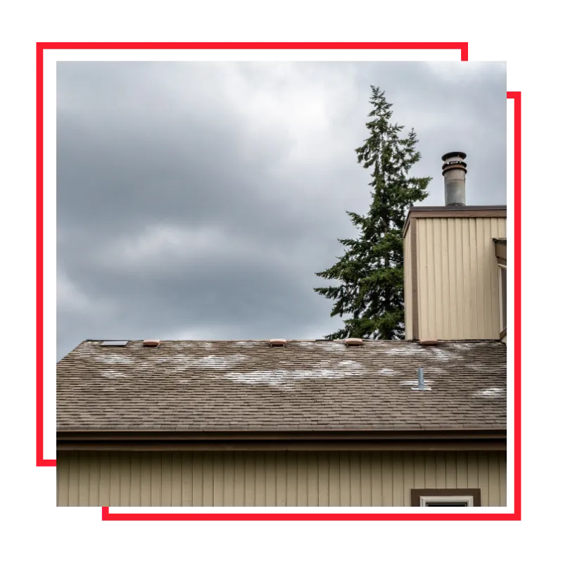 Roof damage after a storm in Wheaton, IL during an insurance claim review
