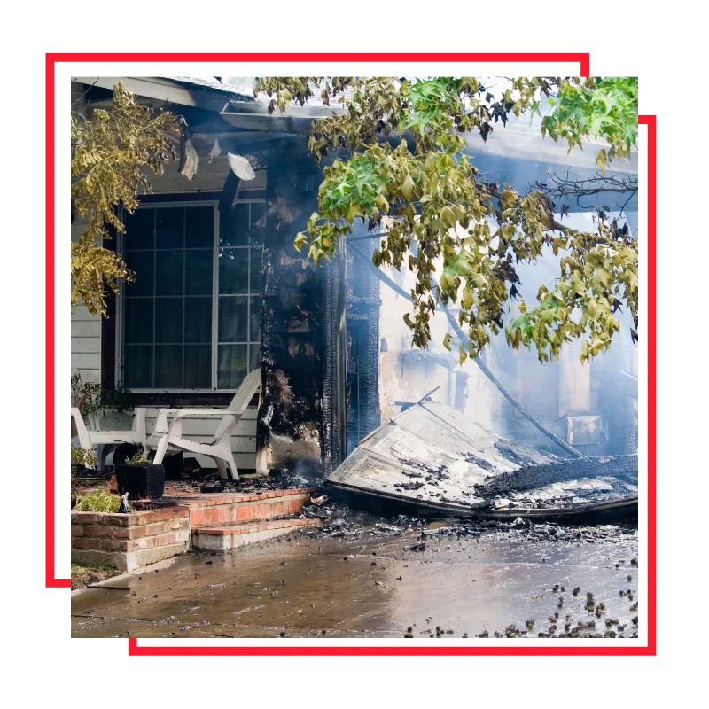 Homeowner getting help with a fire and flood damage insurance claim in Wheaton, IL