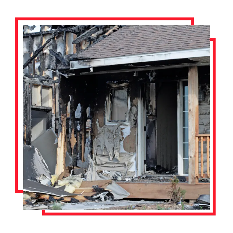 Public adjuster reviewing fire and flood property damage documents in Downers Grove, IL