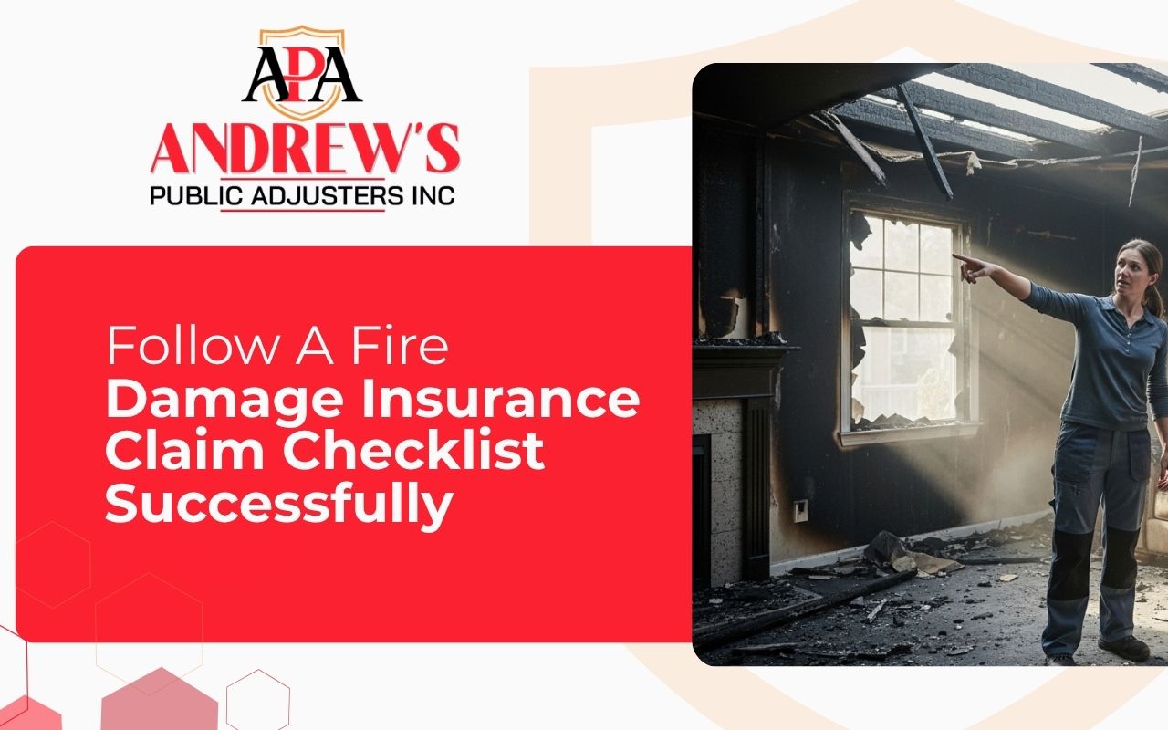 fire damage insurance claim checklist home inspection process