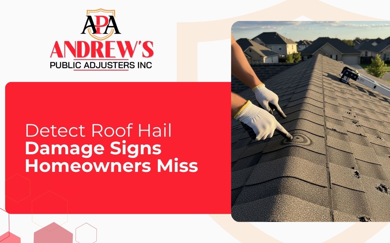 Roof inspection showing roof hail damage signs homeowners miss