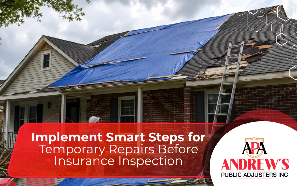 Implement Smart Steps for Temporary Repairs Before Insurance Inspection