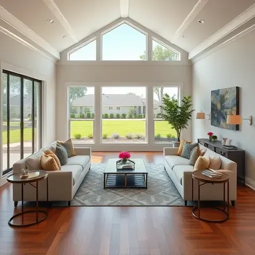 Completed home remodeling in Jacksonville, FL showcasing modern design and stylish interior with vibrant colors