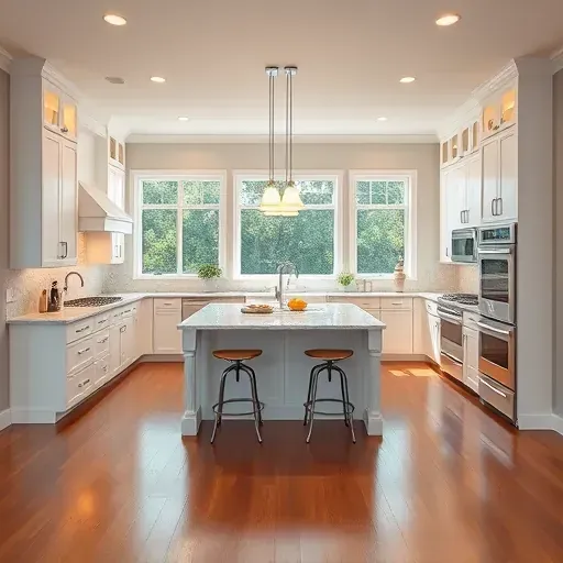 Beautifully remodeled kitchen in Keystone Heights, FL featuring marble countertops, custom cabinetry, and natural light.