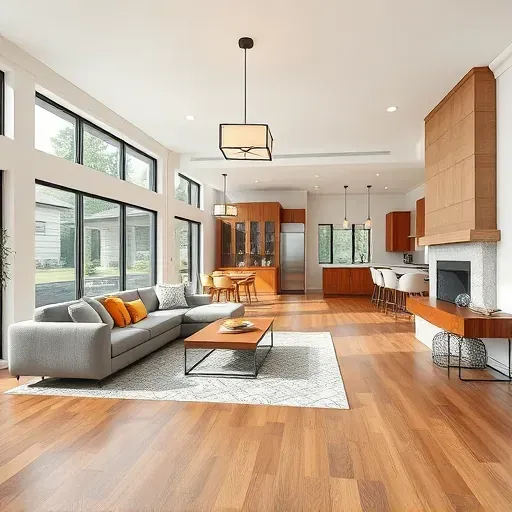 Home remodeling project in Jacksonville FL showcasing a modern living space with stylish decor and design elements.