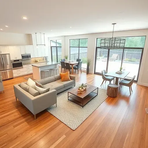 Complete home remodeling in Jacksonville FL showcasing modern design and elegant finishes without people.