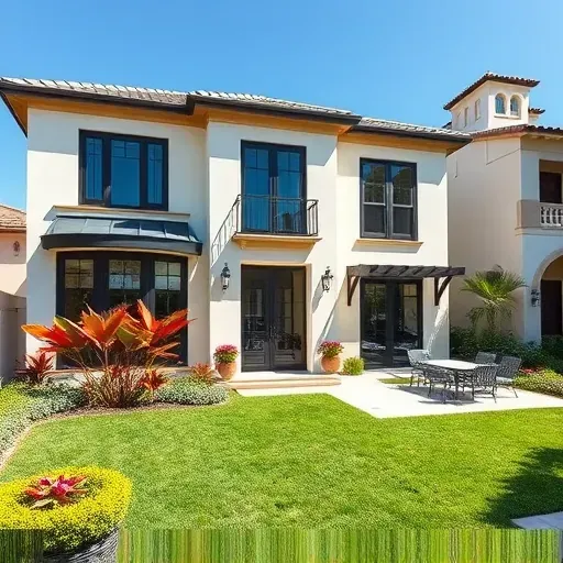 Home remodeling in St. Augustine FL featuring a blend of classic and contemporary design, vibrant landscaping and outdoor space.