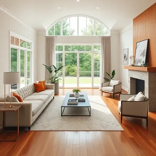 Bright renovated living room in Baldwin, FL, featuring modern decor, energy-efficient windows, and a cozy ambiance.