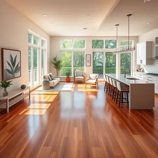 Home remodeling project showcasing modern design elements in a Jacksonville, FL interior without any people.