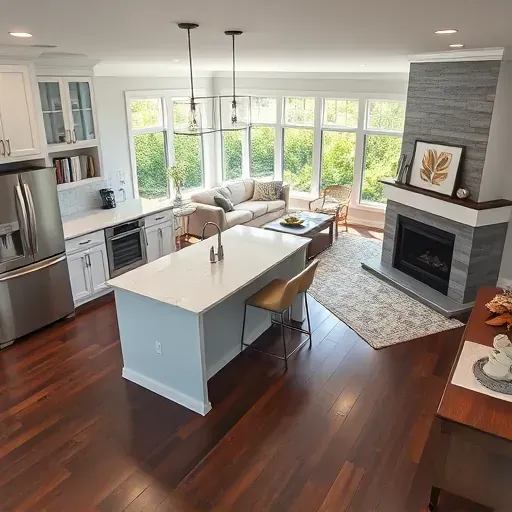 Completed home renovation in Baldwin, FL with modern kitchen, open living space, elegant finishes, and natural light.